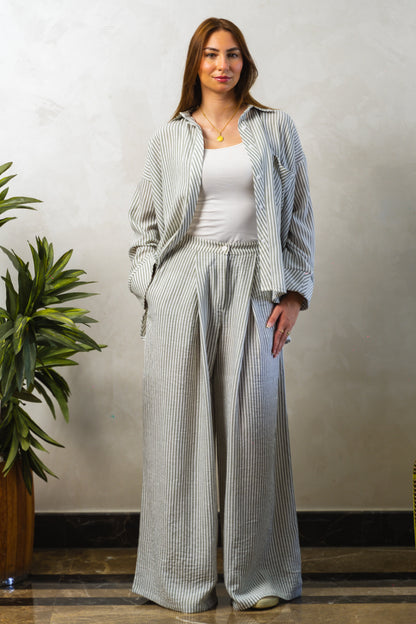 Olive Stripe Set