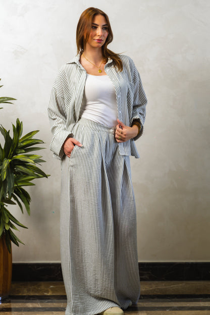 Olive Stripe Set