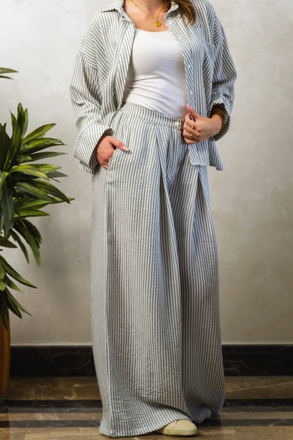 Olive Stripe Pants