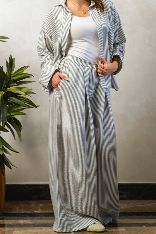Olive Stripe Pants