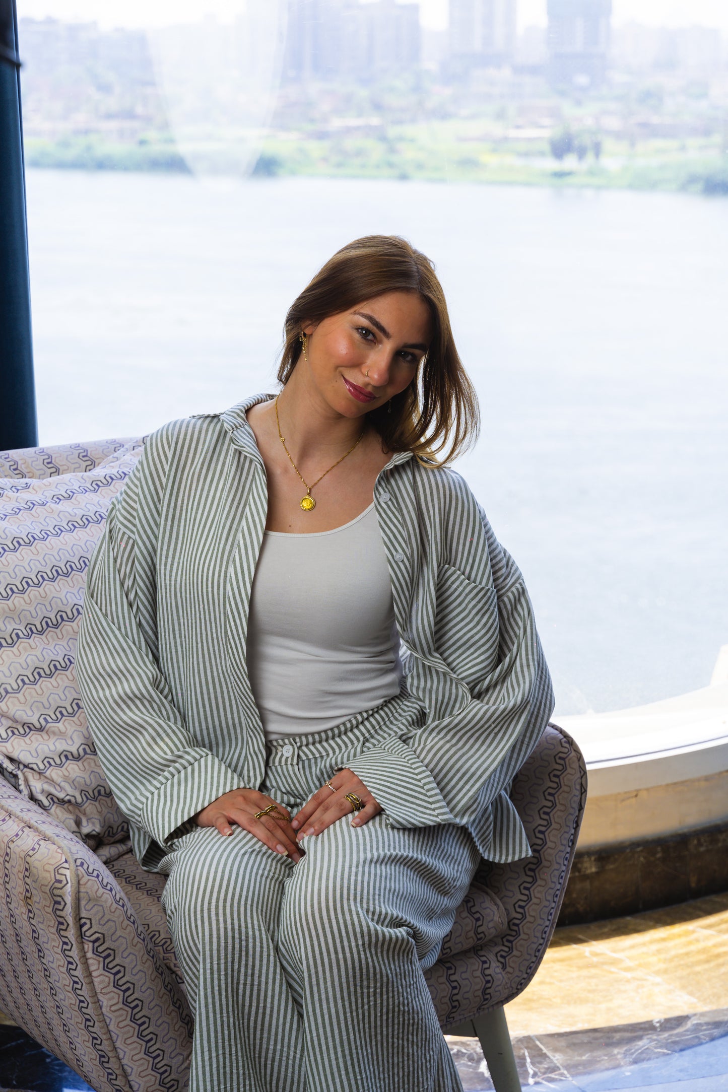 Olive Stripe Shirt