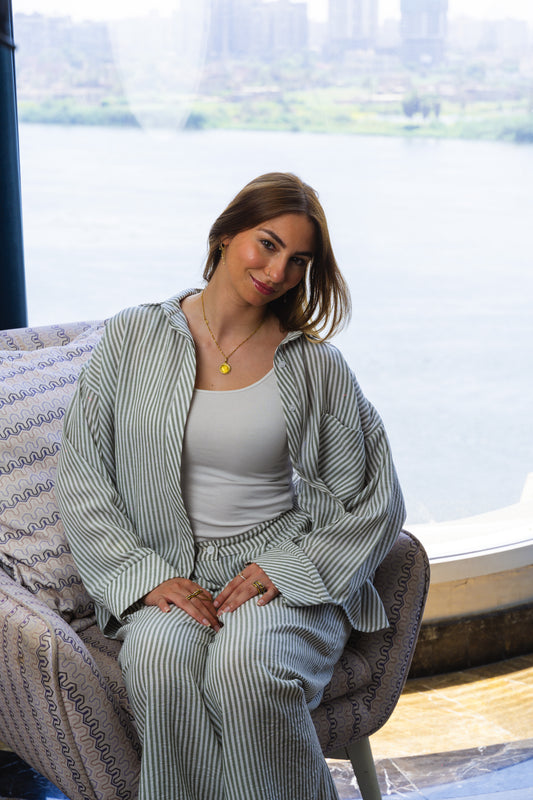 Olive Stripe Shirt