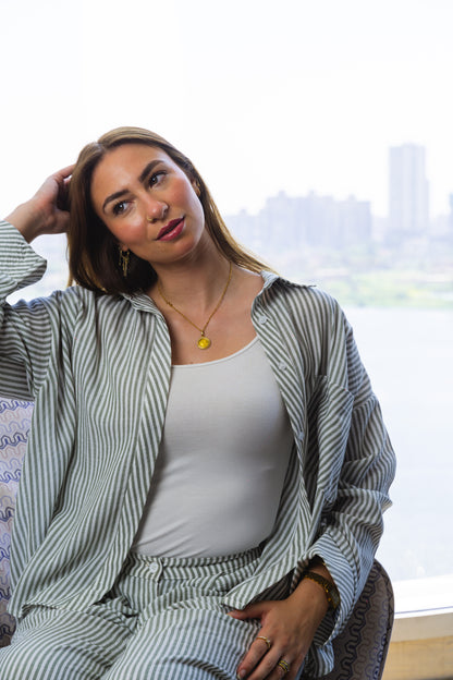 Olive Stripe Shirt