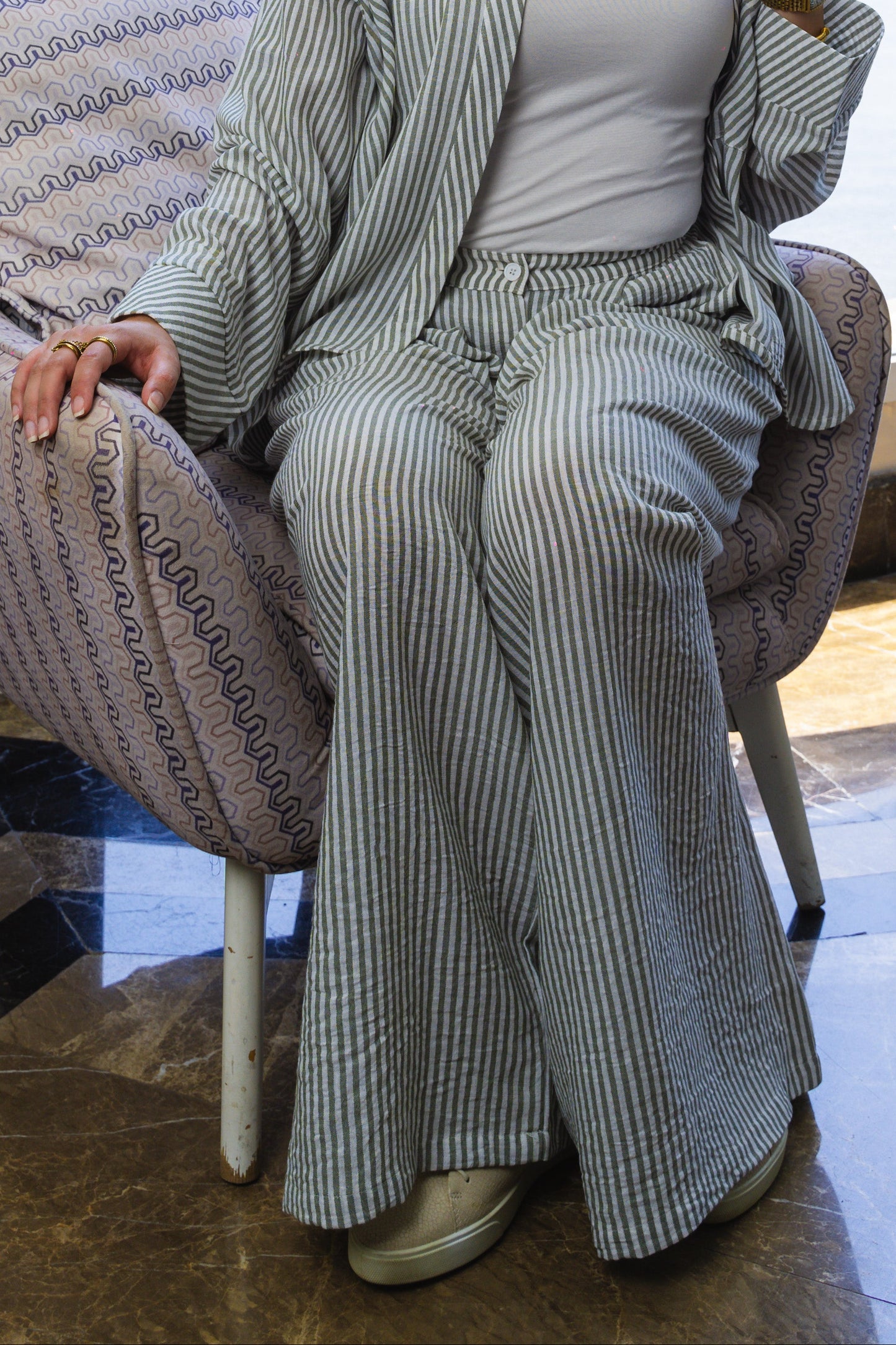 Olive Stripe Pants