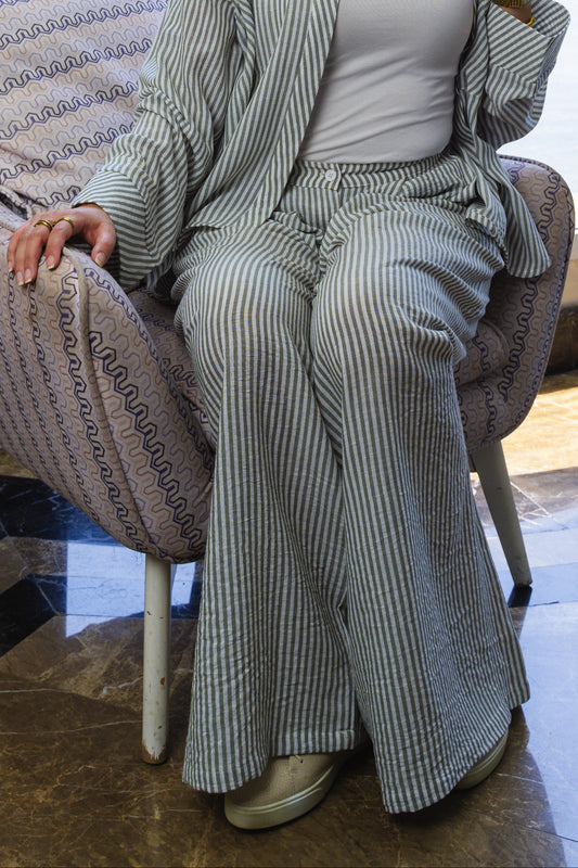Olive Stripe Pants