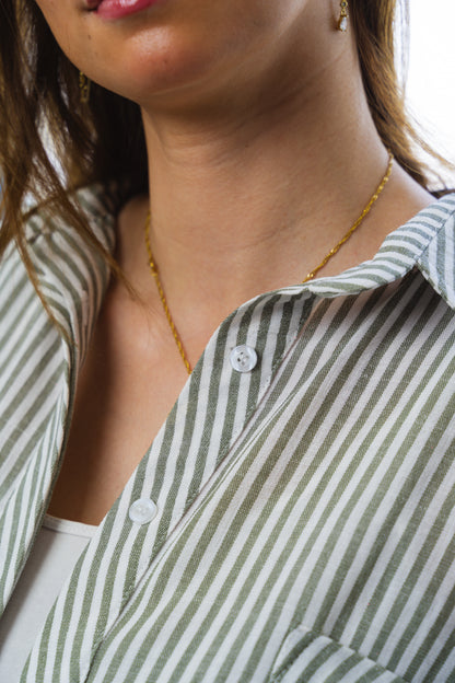 Olive Stripe Shirt