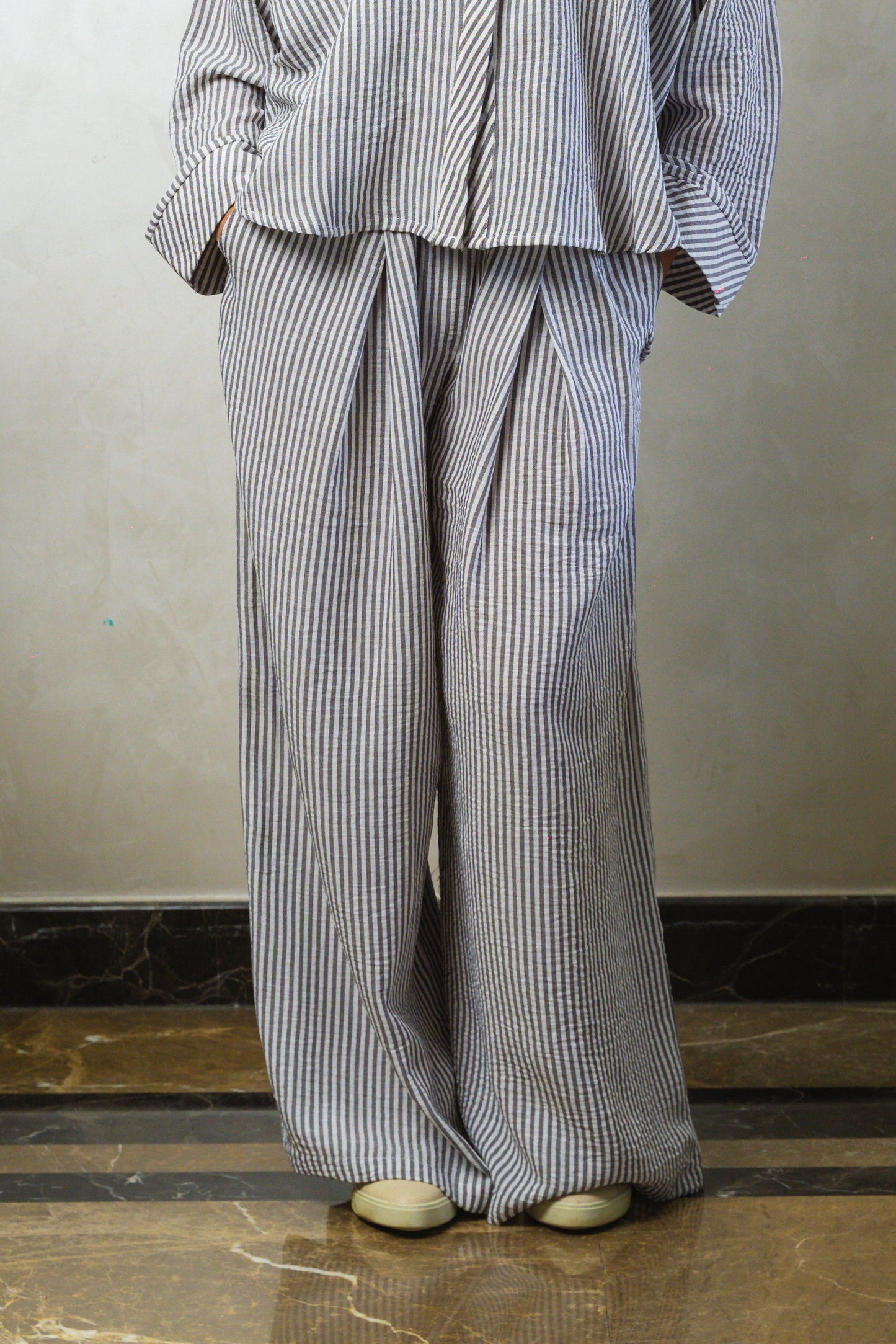 Grey Stripe Pants