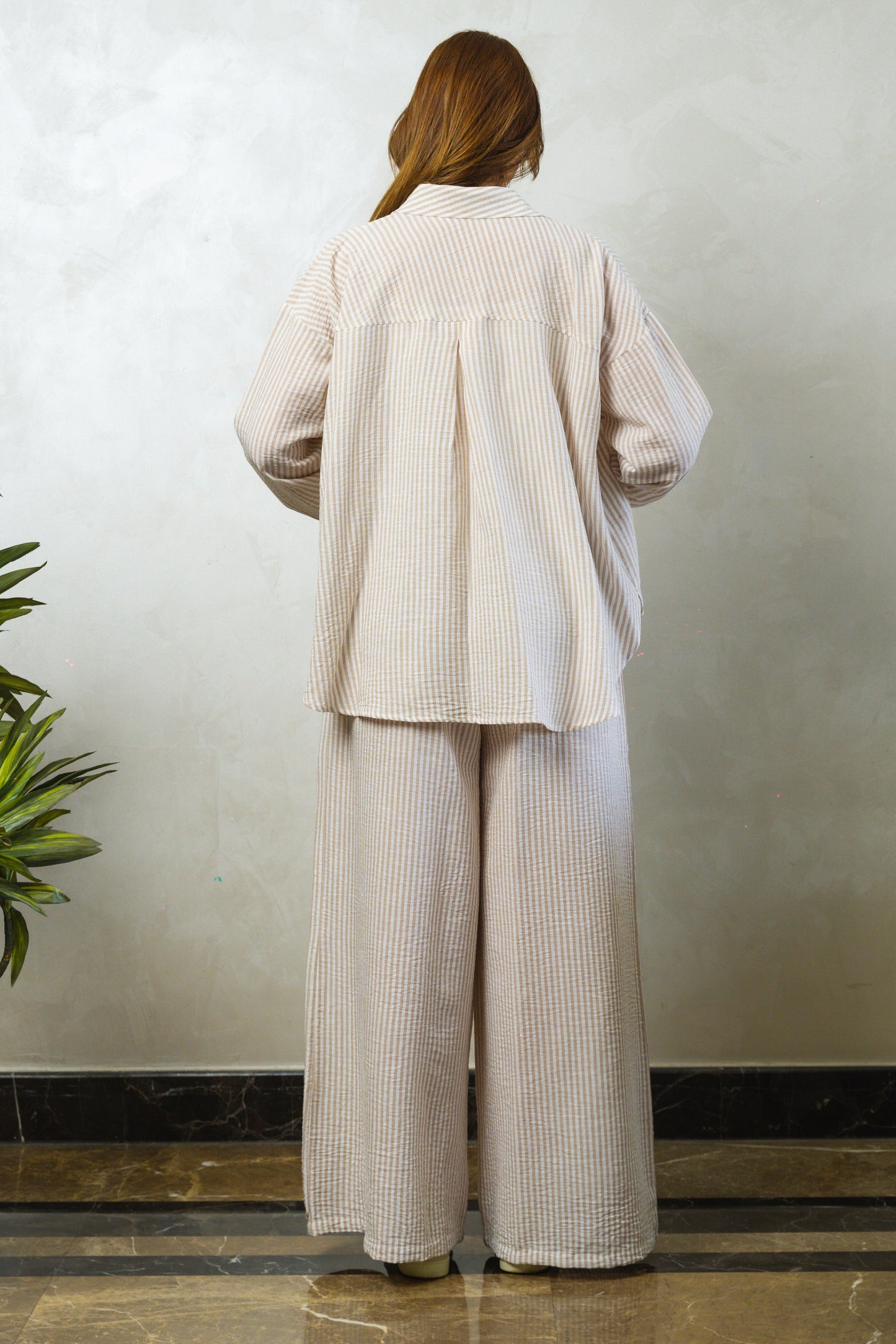 Beige Stripe Shirt